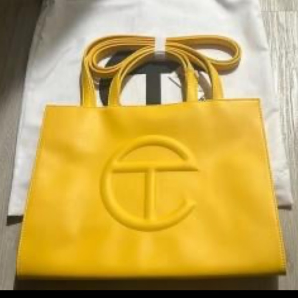Yellow Telfar Shopping Bag